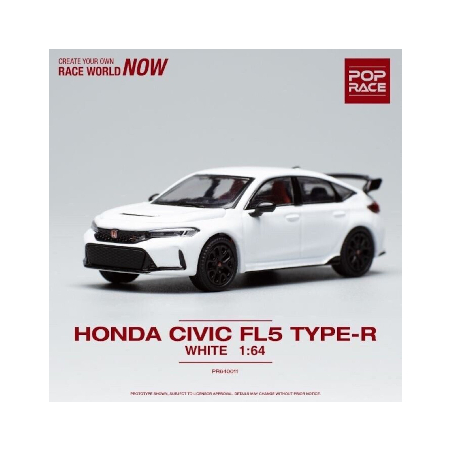 Honda Civic Type R FL5 Blanc Pop Race 1/64 - PR640011
