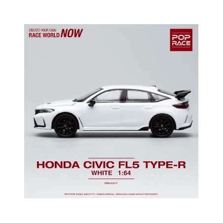 Honda Civic Type R FL5 Blanc Pop Race 1/64 - PR640011