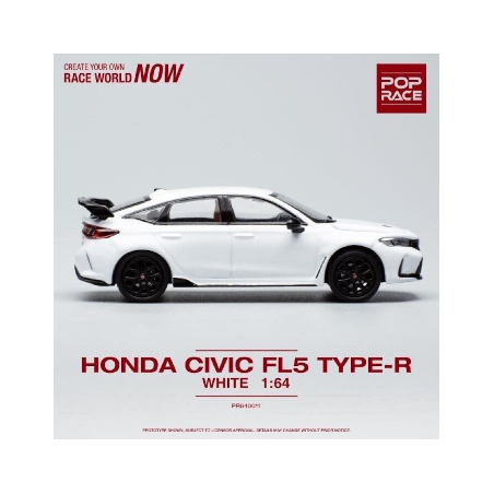 Honda Civic Type R FL5 Blanc Pop Race 1/64 - PR640011