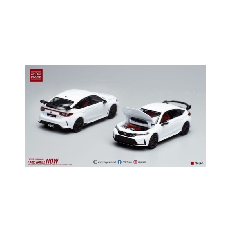 Honda Civic Type R FL5 Blanc Pop Race 1/64 - PR640011