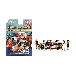 Figurines Pin Up Girls Set American Diorama 1/64 - AD - 76494MJ