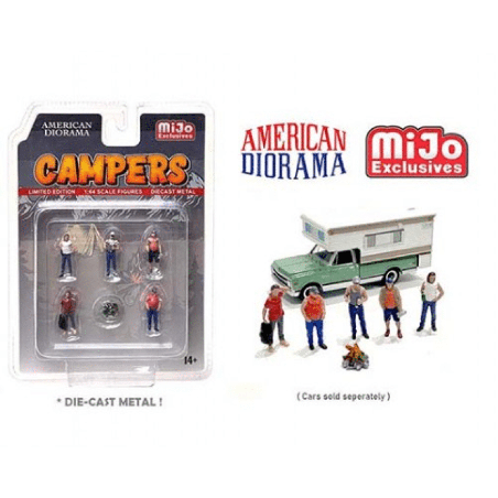 Figurines Campers Set American Diorama 1/64 - AD - 76489MJ