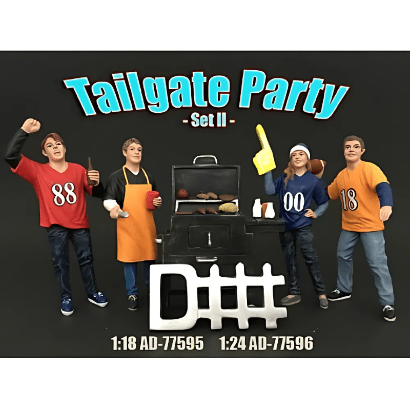 Figurines Tailgate Party Set II American Diorama 1/18 - AD - 77595