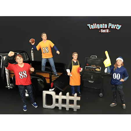 Figurines Tailgate Party Set II American Diorama 1/18 - AD - 77595