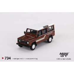 Land Rover Defender 110 1985 County Station Wagon Russet Brown RHD Mini GT 1/64 - MGT00734 - R