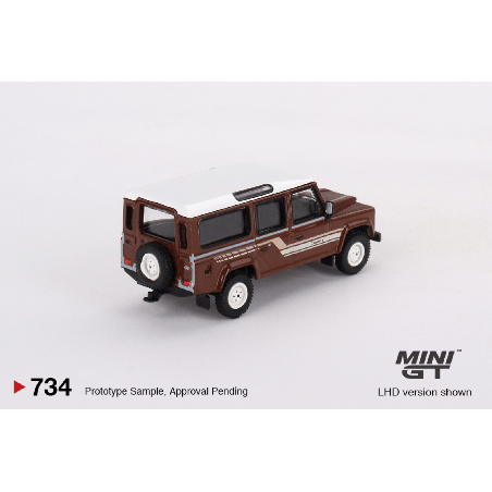 Land Rover Defender 110 1985 County Station Wagon Russet Brown RHD Mini GT 1/64 - MGT00734 - R