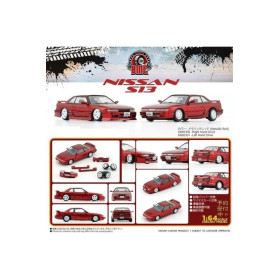 Nissan Silvia S13 Rood RHD – BM Creations 1/64