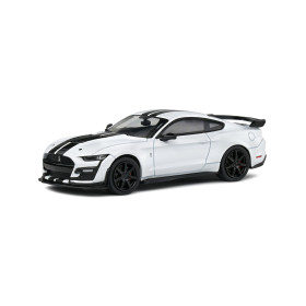 Shelby Mustang GT 500 White-Black Stripes Solido 1/43