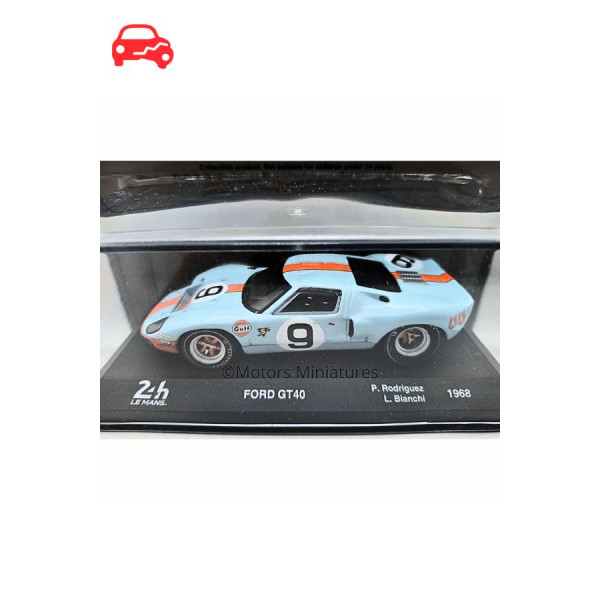 Ford GT40 "Gulf" n°9 Le Mans 1968 (BESCHADIGD) Magazine Models 1/43