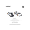 Pop Race Lamborghini Countach LPI 800-4 1/64 Bianco Siderale openende motor voor achteraanzicht