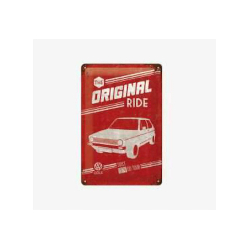 Plaque métal 3D VW Golf The Original Ride Tac signs - tacM3D22212