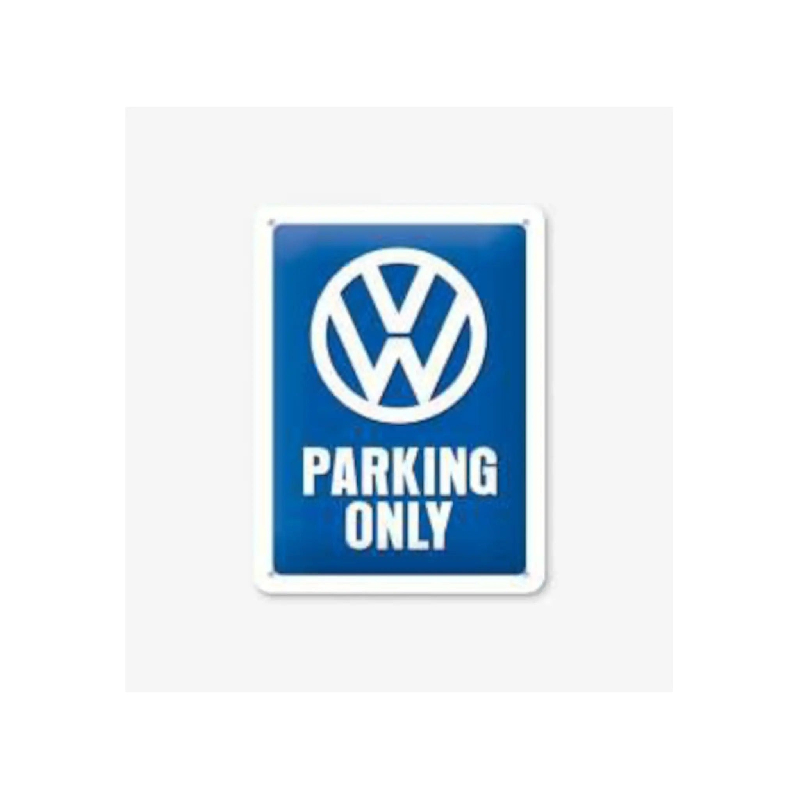 Plaque métal 3D VW Parking Only Tac signs - tac3D23135