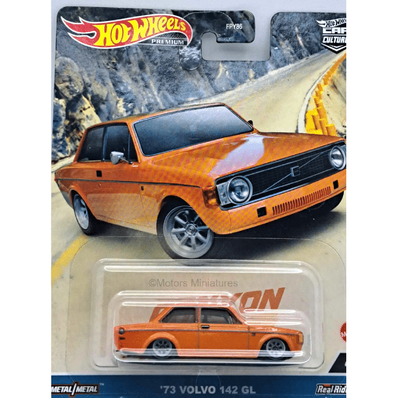 Volvo 142 GL 1973 orange Hotwheels 1/64 - hwmvFPY86-977C~101