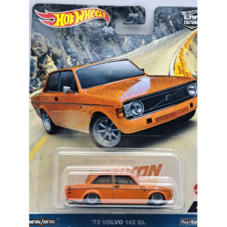 Volvo 142 GL 1973 orange Hotwheels 1/64 - hwmvFPY86-977C~101