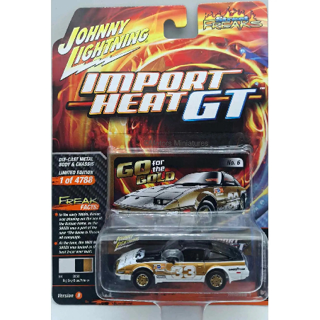 Nissan 300ZX #33 1985 white gold Johnny Lightning 1/64 - JLSP298B