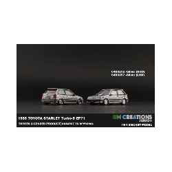 Toyota Starlet Turbo S EP71 1988 silver LHD BM Creations 1/64 - BM64B0257lhd